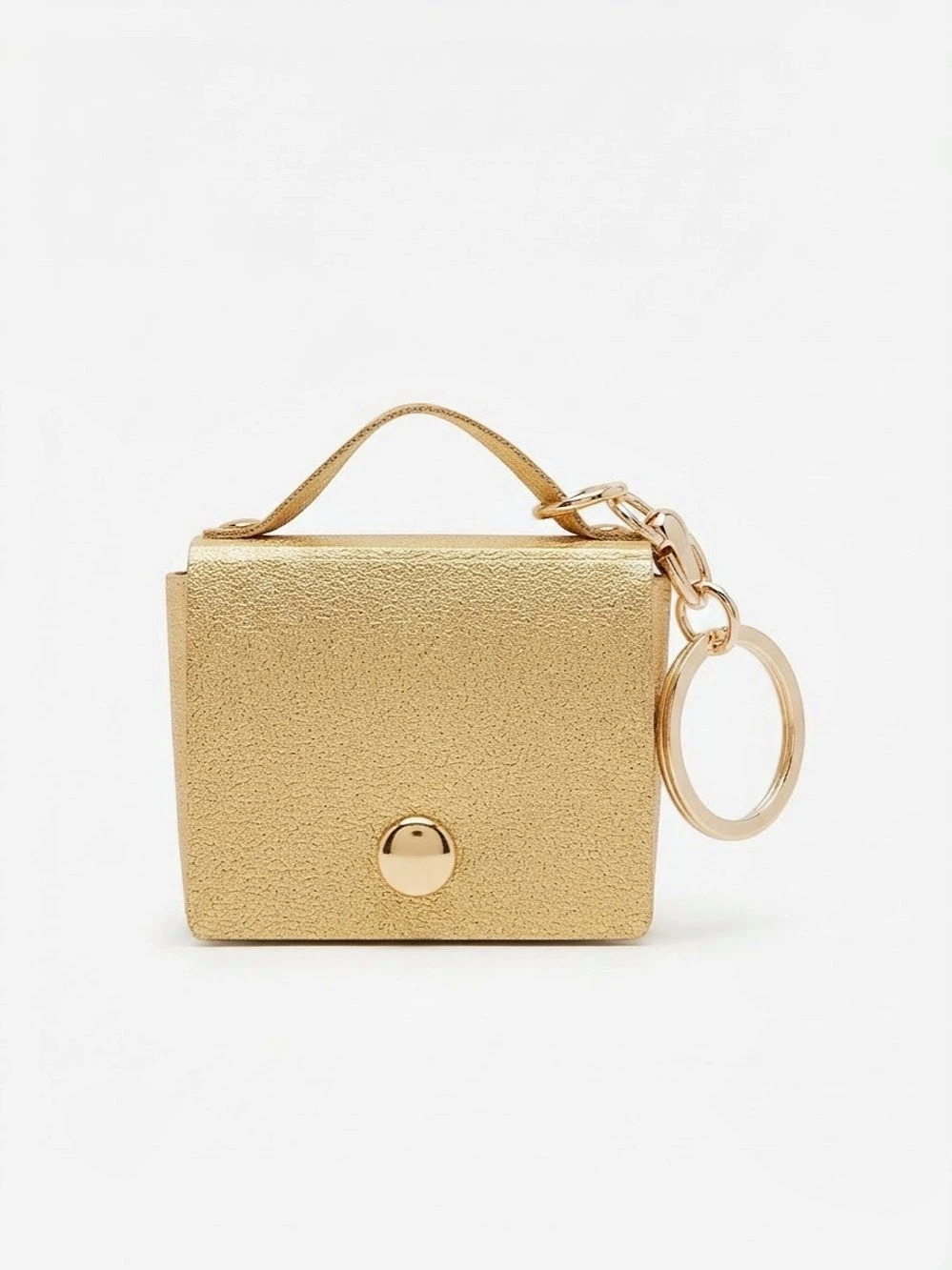 Mini Bag in Gold  Keychain/Purse Accessory